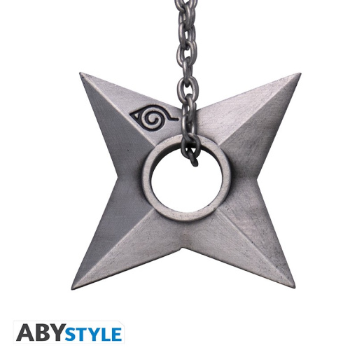 Naruto Shippuden - 3D Shuriken Konoha - Kulcstartó