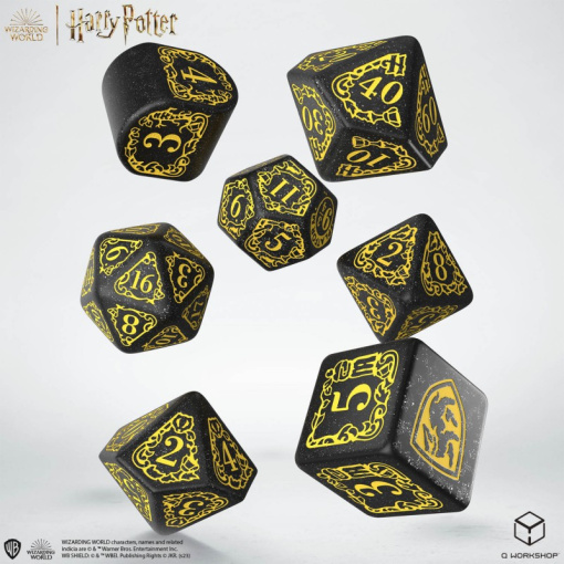 Kocka készlet - Harry Potter. Hufflepuff Modern Dice Set - Black (7) - Image 8