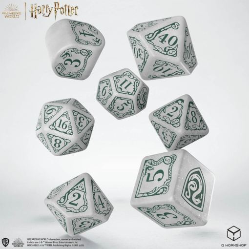 Kocka készlet - Harry Potter. Slytherin Modern Dice Set - White (7) - Image 7