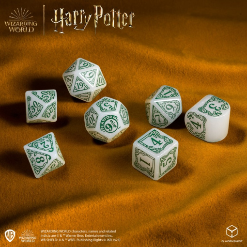 Kocka készlet - Harry Potter. Slytherin Modern Dice Set - White (7) - Image 2