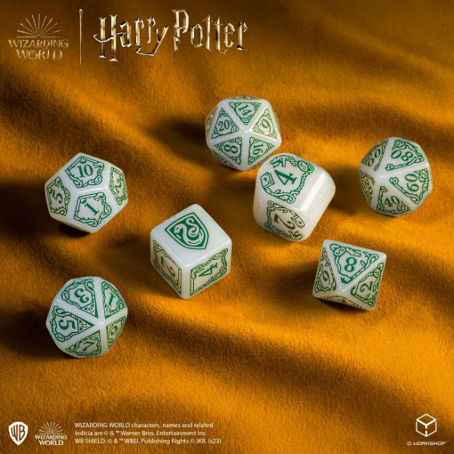 Kocka készlet - Harry Potter. Slytherin Modern Dice Set - White (7)