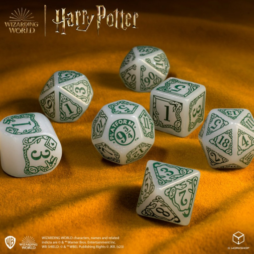 Kocka készlet - Harry Potter. Slytherin Modern Dice Set - White (7) - Image 5
