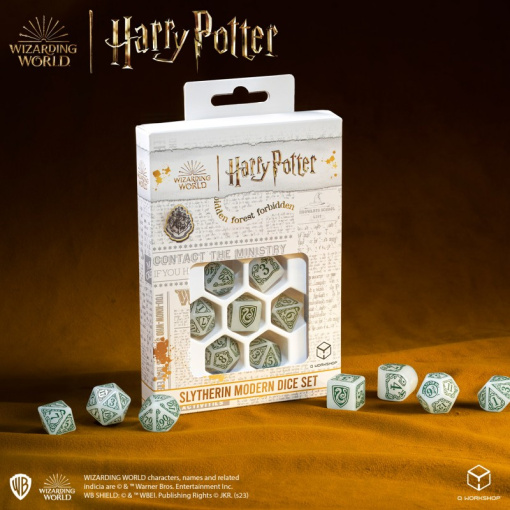 Kocka készlet - Harry Potter. Slytherin Modern Dice Set - White (7) - Image 6