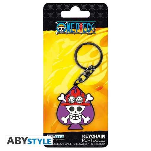 One Piece - Keychain Skull Ace - kulcstartó