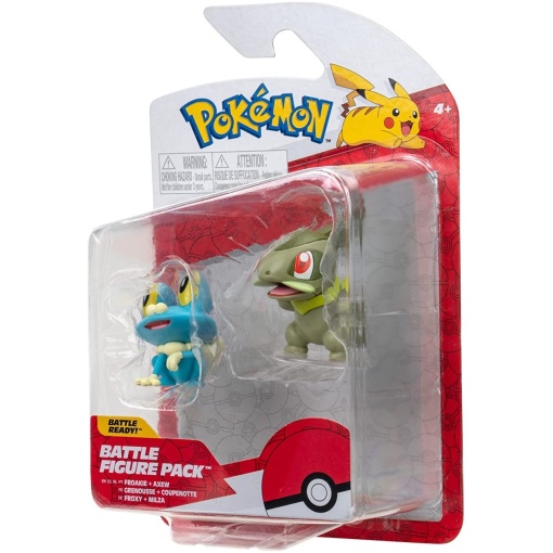 Pokemon battle figura - Froakie & Axew 5cm - Akció figura