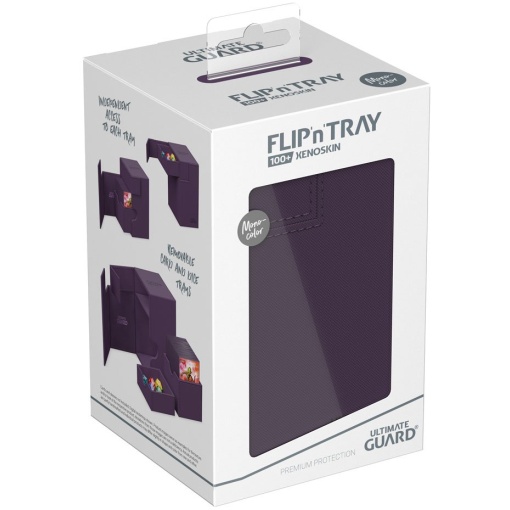 Ultimate Guard - Flip`n`Tray 100+ XenoSkin Monocolor Purple - Pakli tároló