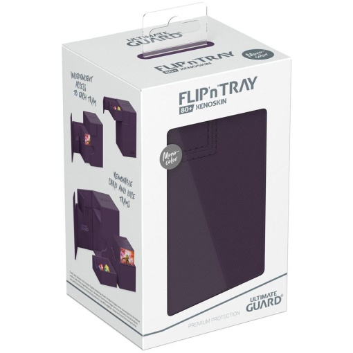 Ultimate Guard Flip`n`Tray 80+ XenoSkin Monocolor Purple - Pakli tároló